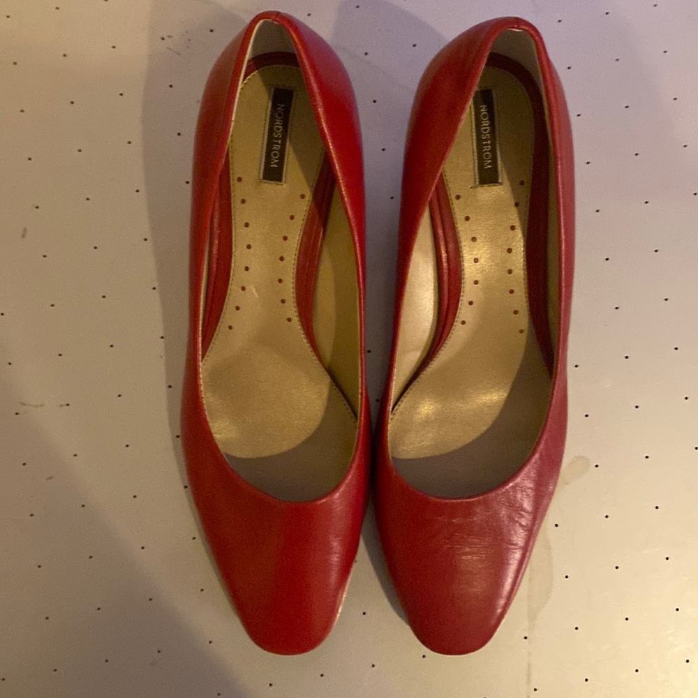 Nordstrom brand!  Women’s heel size 9 1/2 WW Nice Clean Shoe never worn